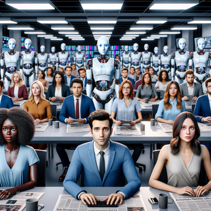 Human Journalists Looking at AI Journlist team